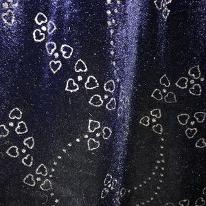 Girls blue velvet dress